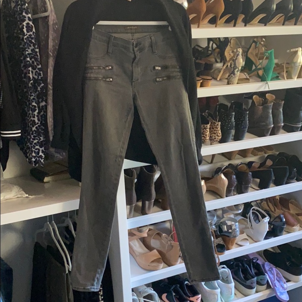 James Jeans Twiggy moto zip style size 27